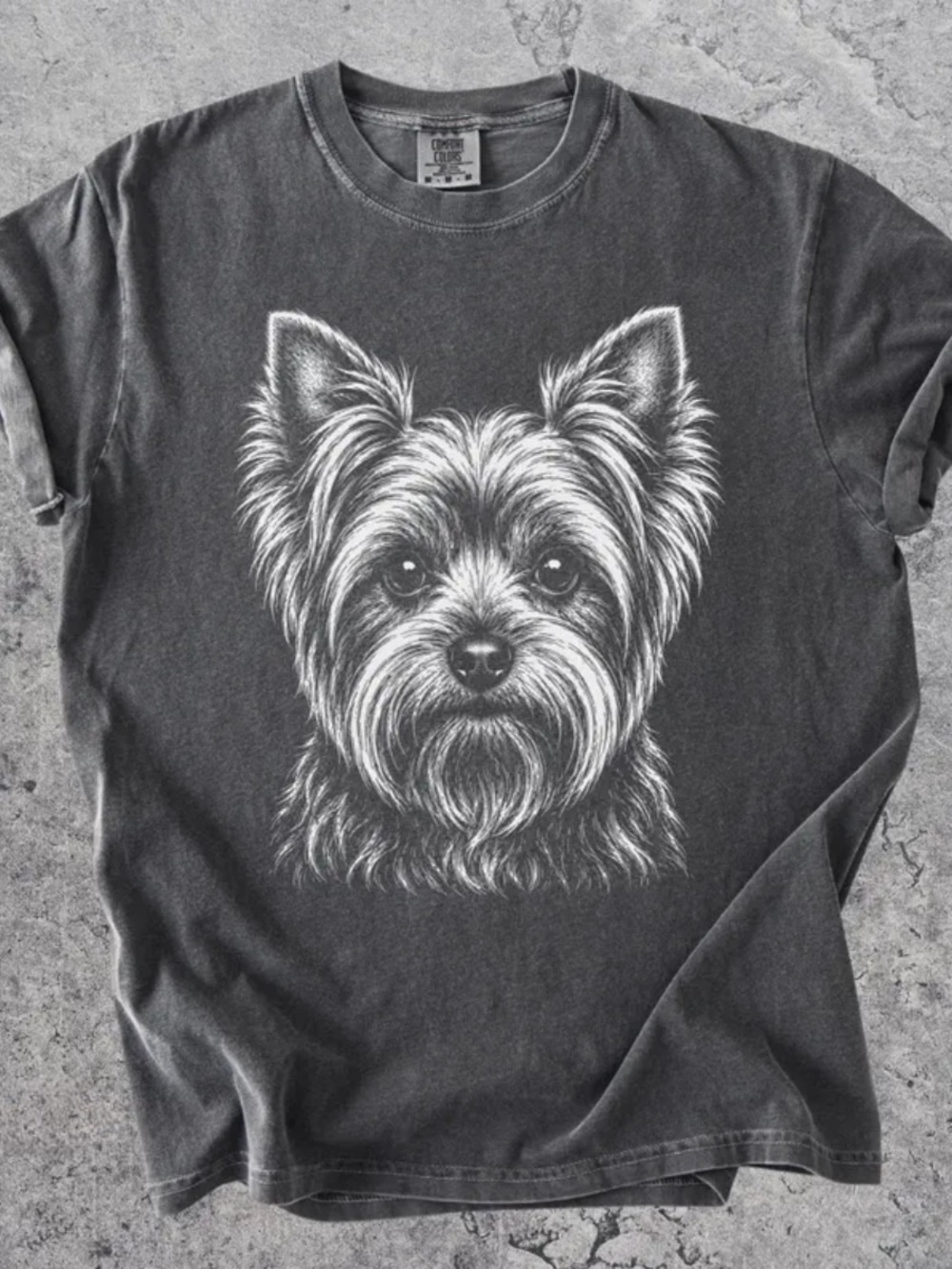 Men's Yorkshire Terrier Graphic Tee - Pepper Comfort
